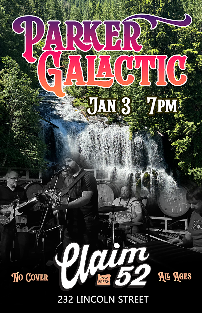 Parker Galactic poster for the show on January 3 2026 at Claim 52.